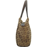 フェンディ FENDI ズッカ ミニバッグ ブラウン ナイロンジャガード レディース トートバッグ