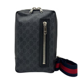 グッチ GUCCI ソフトGGスプリーム スリングバッグ 478325 ブラック GGスプリーム/レザー メンズ ボディバッグ