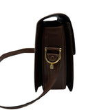 セリーヌ CELINE 馬車金具 ショルダーバッグ ブラウン レザー レディース ショルダーバッグ
