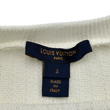 ルイ・ヴィトン LOUIS VUITTON レトロスローガン オーバーサイズニットセーター FKKL65 ホワイト コットン レディース セーター