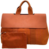 エルメス HERMES ヴァルパライソMM オレンジ シルバー金具 トワル レディース トートバッグ