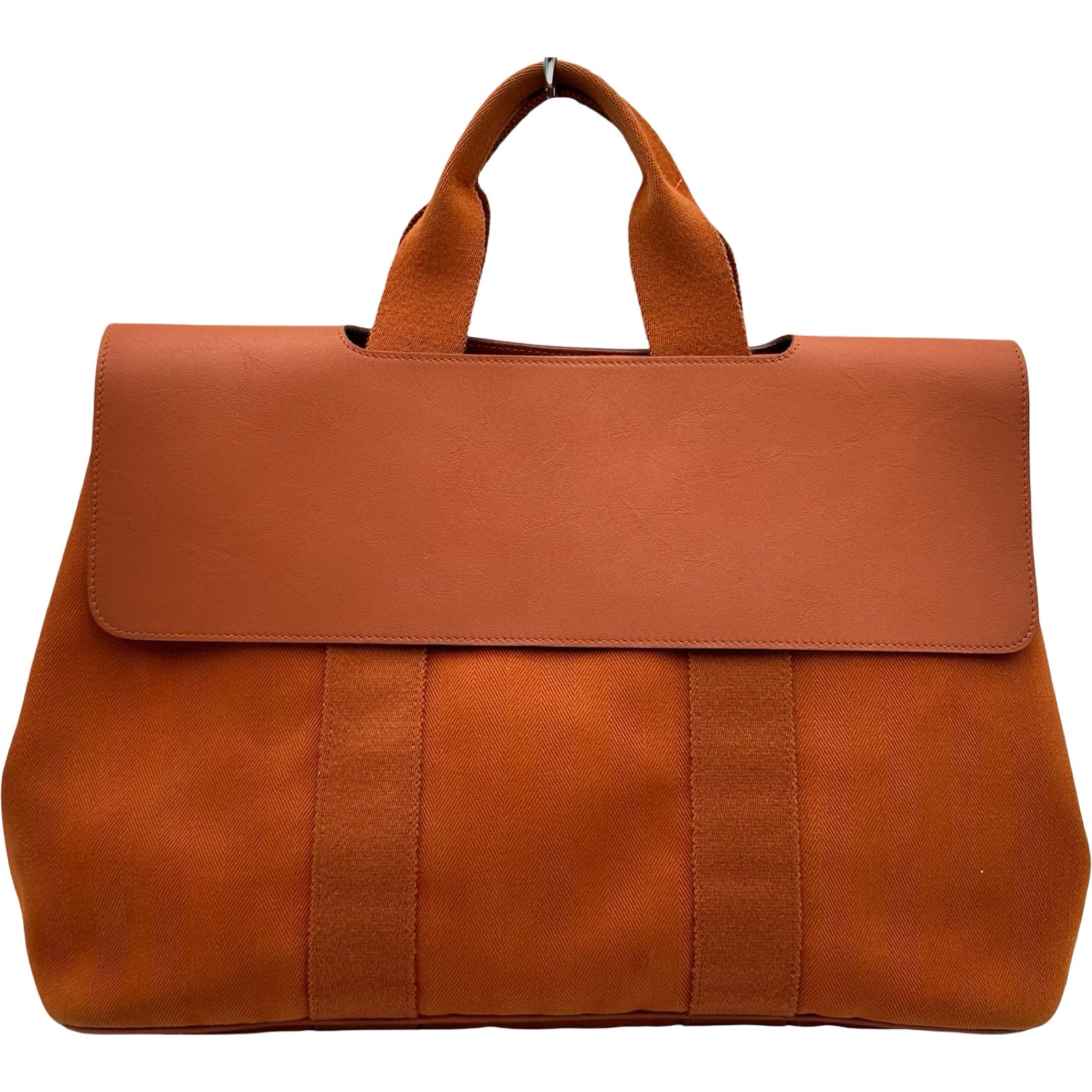 HERMES エルメス ヴァルパライソMM　トートバッグ エルメス HERMES ヴァルパライソMM オレンジ シルバー金具 トワル
