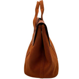 エルメス HERMES ヴァルパライソMM オレンジ シルバー金具 トワル レディース トートバッグ