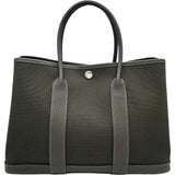 エルメス HERMES ガーデンパーティTPM K刻印 ブラウン シルバー金具 トワル レディース トートバッグ
