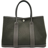 エルメス HERMES ガーデンパーティTPM K刻印 ブラウン シルバー金具 トワル レディース トートバッグ