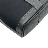 エルメス HERMES ガーデンファイルPM ▢I刻印 ブラック シルバー金具 トワル レディース トートバッグ