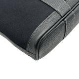 エルメス HERMES ガーデンファイルPM ▢I刻印 ブラック シルバー金具 トワル レディース トートバッグ