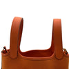 エルメス HERMES ピコタンロックPM カーゴ U刻印 オレンジ ゴールド金具 トワル/スイフト レディース ハンドバッグ