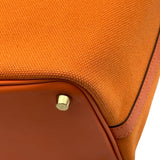 エルメス HERMES ピコタンロックPM カーゴ U刻印 オレンジ ゴールド金具 トワル/スイフト レディース ハンドバッグ