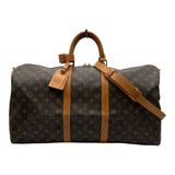 ルイ・ヴィトン LOUIS VUITTON キーポル・バンドリエール55 M41414 ブラウン モノグラム/レザー メンズ ボストンバッグ