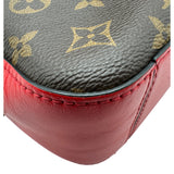 ルイ・ヴィトン LOUIS VUITTON サントンジュ M43556 ブラウン/レッド モノグラム/レザー レディース ショルダーバッグ