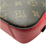 ルイ・ヴィトン LOUIS VUITTON サントンジュ M43556 ブラウン/レッド モノグラム/レザー レディース ショルダーバッグ