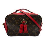 ルイ・ヴィトン LOUIS VUITTON サントンジュ M43556 ブラウン/レッド モノグラム/レザー レディース ショルダーバッグ