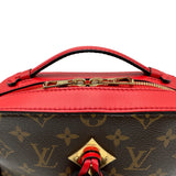 ルイ・ヴィトン LOUIS VUITTON サントンジュ M43556 ブラウン/レッド モノグラム/レザー レディース ショルダーバッグ