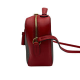 ルイ・ヴィトン LOUIS VUITTON サントンジュ M43556 ブラウン/レッド モノグラム/レザー レディース ショルダーバッグ