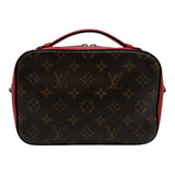 ルイ・ヴィトン LOUIS VUITTON サントンジュ M43556 ブラウン/レッド モノグラム/レザー レディース ショルダーバッグ