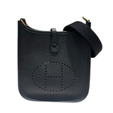 エルメス HERMES エヴリンTPM W刻印 ブラック　ゴールド金具 トリヨン レディース ショルダーバッグ