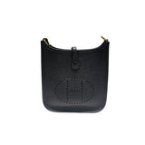エルメス HERMES エヴリンTPM W刻印 ブラック　ゴールド金具 トリヨン レディース ショルダーバッグ