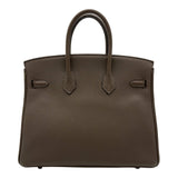 エルメス HERMES バーキン25 □R刻 トープ シルバー金具 トゴ レディース ハンドバッグ
