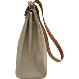 エルメス HERMES エールバッグMM C刻印 ベージュ/ゴールド シルバー金具 トワル/ハンター レディース ショルダーバッグ