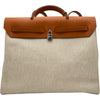 エルメス HERMES エールバッグMM C刻印 ベージュ/ゴールド シルバー金具 トワル/ハンター レディース ショルダーバッグ