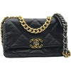 シャネル CHANEL CHANEL19バッグ AS1160 28番台 ブラック シルバー/ゴールド金具 シャイニーラムスキン レディース ショルダーバッグ