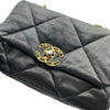 シャネル CHANEL CHANEL19バッグ AS1160 28番台 ブラック シルバー/ゴールド金具 シャイニーラムスキン レディース ショルダーバッグ