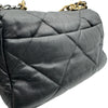 シャネル CHANEL CHANEL19バッグ AS1160 28番台 ブラック シルバー/ゴールド金具 シャイニーラムスキン レディース ショルダーバッグ