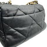 シャネル CHANEL CHANEL19バッグ AS1160 28番台 ブラック シルバー/ゴールド金具 シャイニーラムスキン レディース ショルダーバッグ