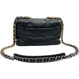 シャネル CHANEL CHANEL19バッグ AS1160 28番台 ブラック シルバー/ゴールド金具 シャイニーラムスキン レディース ショルダーバッグ