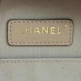 シャネル CHANEL ココマーク ラウンドショルダーバッグ 25番台 ベージュ ゴールド金具 カーフスキン レディース ショルダーバッグ