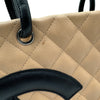 シャネル CHANEL カンボンライン トートミディアム A25167 9番台 ベージュ/ブラック カーフスキン レディース トートバッグ