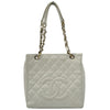 シャネル CHANEL PSTチェーントートバッグ　 A50994 7番台 ホワイト ゴールド金具 キャビアスキン レディース トートバッグ