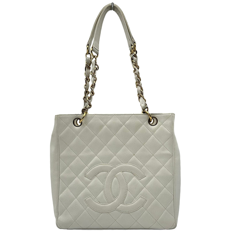 シャネル CHANEL PSTチェーントートバッグ A50994 7番台 ホワイト