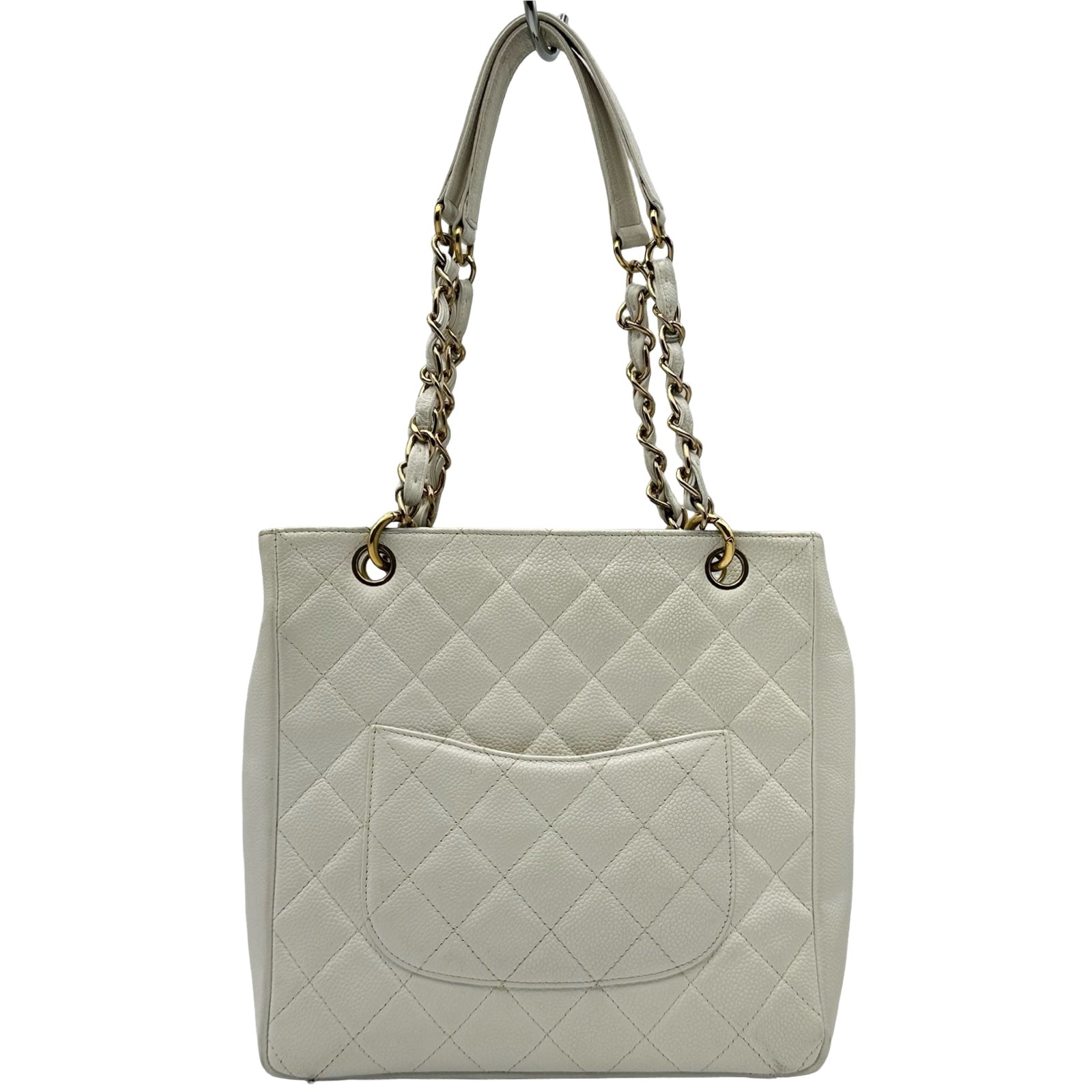 シャネル CHANEL PSTチェーントートバッグ A50994 7番台 ホワイト