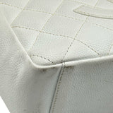 シャネル CHANEL PSTチェーントートバッグ　 A50994 7番台 ホワイト ゴールド金具 キャビアスキン レディース トートバッグ
