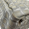 シャネル CHANEL ニュートラベルライントートMM A15991 10番台 シルバー ナイロンジャガード/レザー レディース トートバッグ