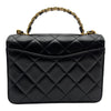 シャネル CHANEL マトラッセ トップハンドルフラップバッグ AS3886 ブラック ゴールド金具 シャイニーラムスキン レディース ショルダーバッグ