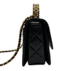 シャネル CHANEL マトラッセ トップハンドルフラップバッグ AS3886 ブラック ゴールド金具 シャイニーラムスキン レディース ショルダーバッグ