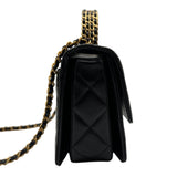 シャネル CHANEL マトラッセ トップハンドルフラップバッグ AS3886 ブラック ゴールド金具 シャイニーラムスキン レディース ショルダーバッグ