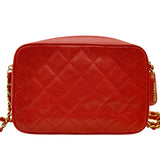 シャネル CHANEL マトラッセ カメラバッグ 3番台 レッド ゴールド金具 キャビアスキン レディース ショルダーバッグ