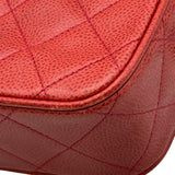 シャネル CHANEL マトラッセ カメラバッグ 3番台 レッド ゴールド金具 キャビアスキン レディース ショルダーバッグ