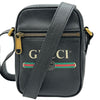 グッチ GUCCI ロゴプリントショルダーバッグ 574803 ブラック レザー ユニセックス ショルダーバッグ