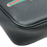 グッチ GUCCI ロゴプリントショルダーバッグ 574803 ブラック レザー ユニセックス ショルダーバッグ
