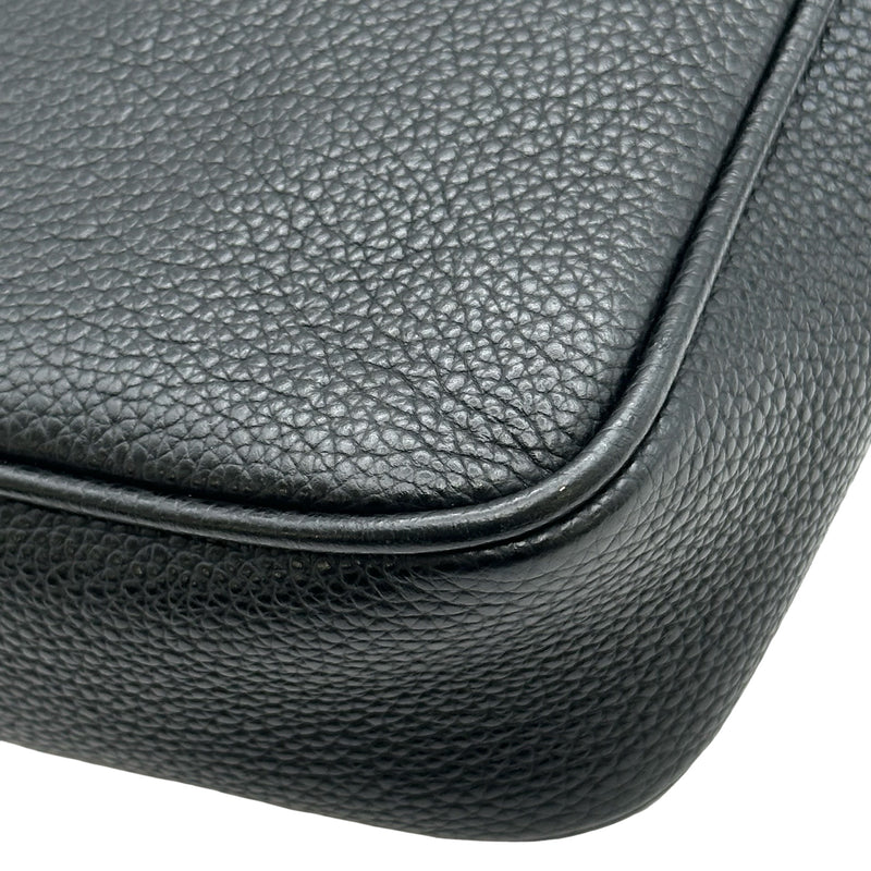 グッチ GUCCI ロゴプリントショルダーバッグ 574803 ブラック レザー