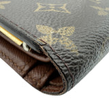 ルイ・ヴィトン LOUIS VUITTON ポルトフォイユ・ヴィエノワ M61674 ブラウン モノグラム/レザー レディース 二つ折り財布