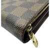 ルイ・ヴィトン LOUIS VUITTON コンパクトジップ N61668 ブラウン ダミエ/レザー レディース 二つ折り財布