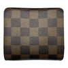 ルイ・ヴィトン LOUIS VUITTON コンパクトジップ N61668 ブラウン ダミエ/レザー レディース 二つ折り財布