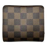 ルイ・ヴィトン LOUIS VUITTON コンパクトジップ N61668 ブラウン ダミエ/レザー レディース 二つ折り財布