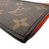 ルイ・ヴィトン LOUIS VUITTON コイン・カードホルダー M82909 ブラウン/オレンジ モノグラムマカサー/レザー レディース コインケース